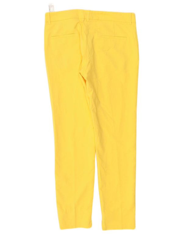 Zara Pantalon Chino Slim Femme EU 38 Small W28 L28 Coton Jaune