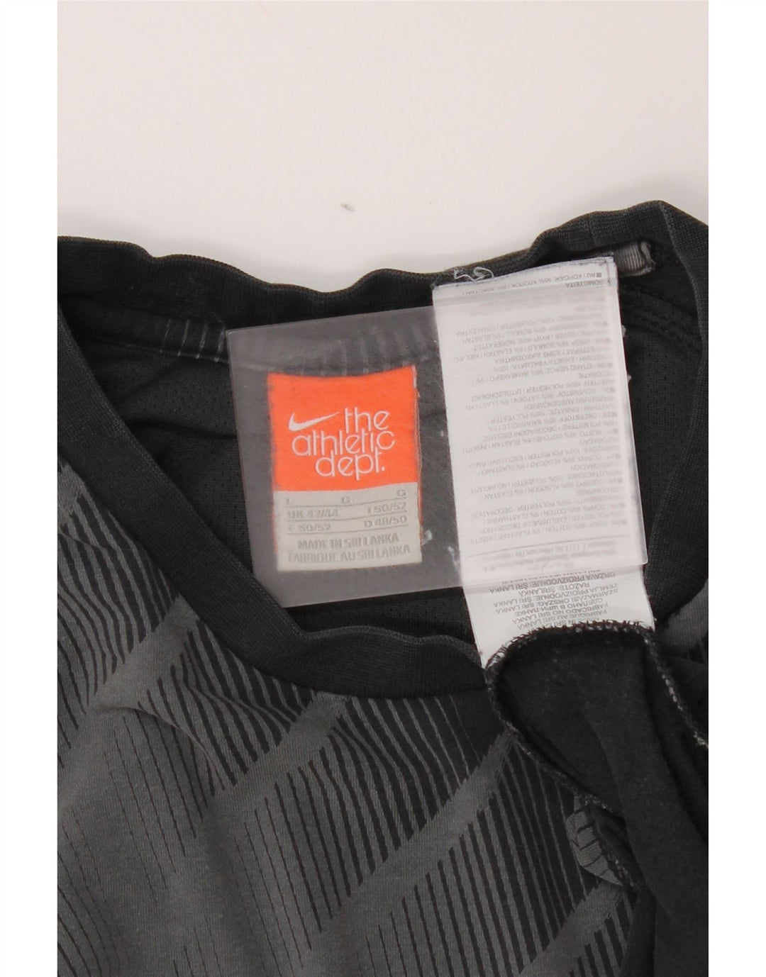 Nike T-shirt graphique pour homme UK 42/44 Grand coton rayé gris