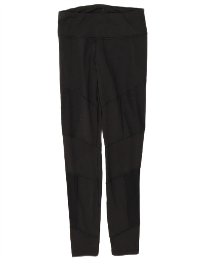 Reebok Leggings Femme UK 8/10 Petit Noir Polyester