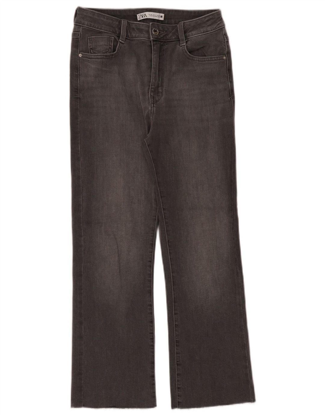 Zara Jean Bootcut Femme EU 36 XS W26 L26 Gris