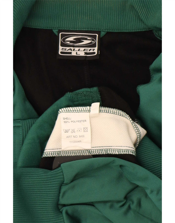 Saller Veste de Survêtement Graphique pour Homme Grand Vert Colorblock Polyester