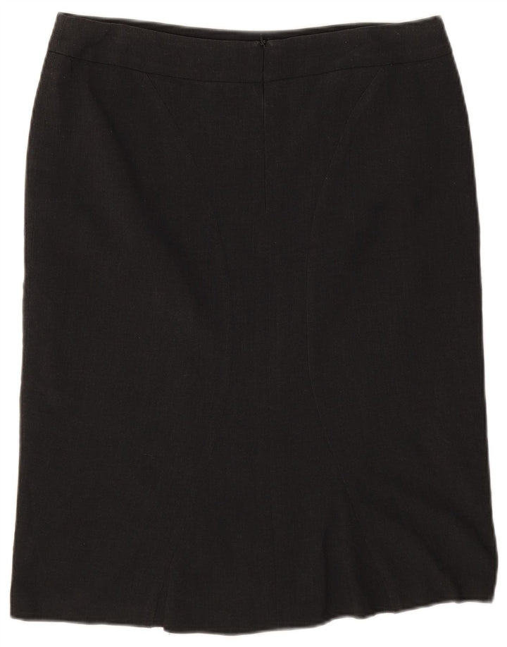 Marks & Spencer Jupe droite pour femme UK 12 Medium W32 Gris Polyester