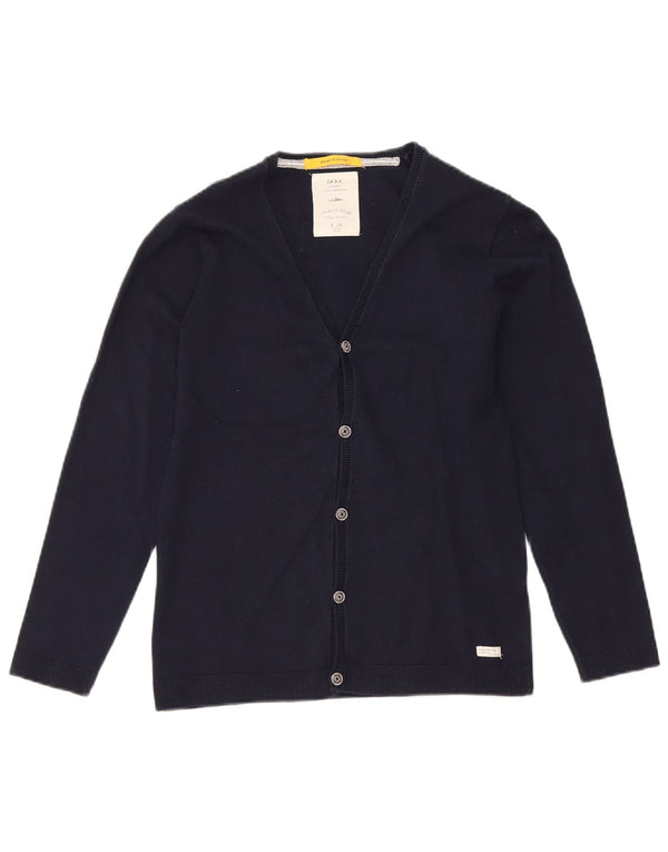 Pull Cardigan Zara Garçon 9-10 ans Bleu Marine