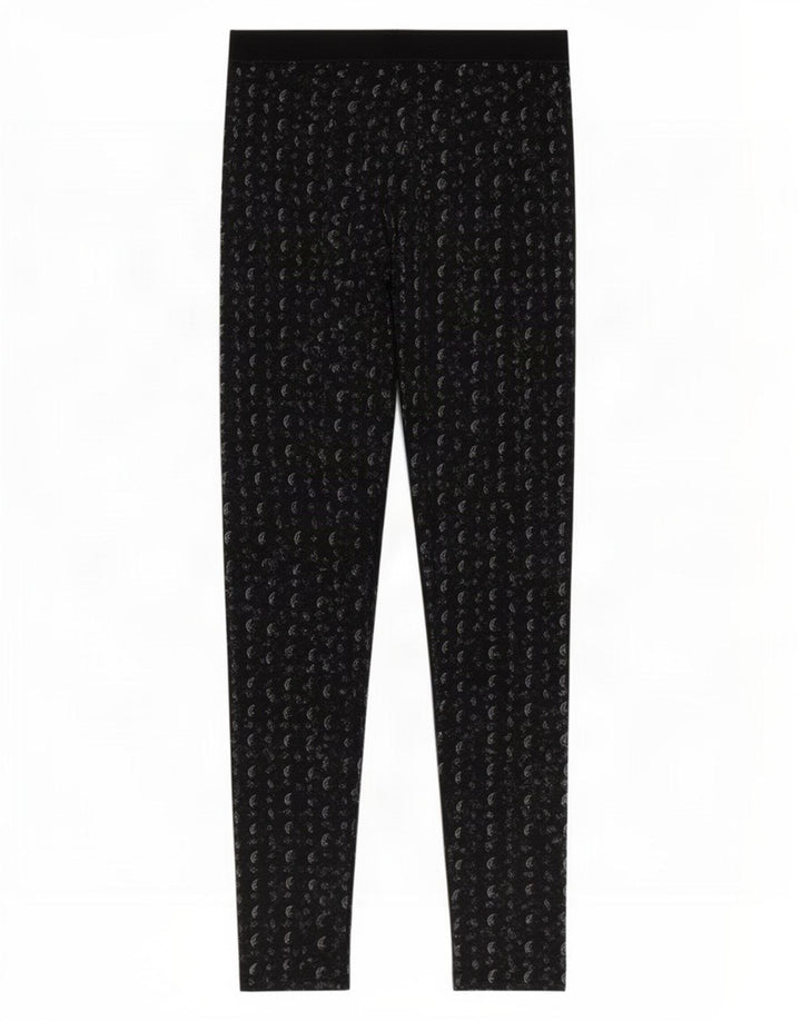 Jack Wills Legging à motif abstrait pour femme UK 8 Small Noir