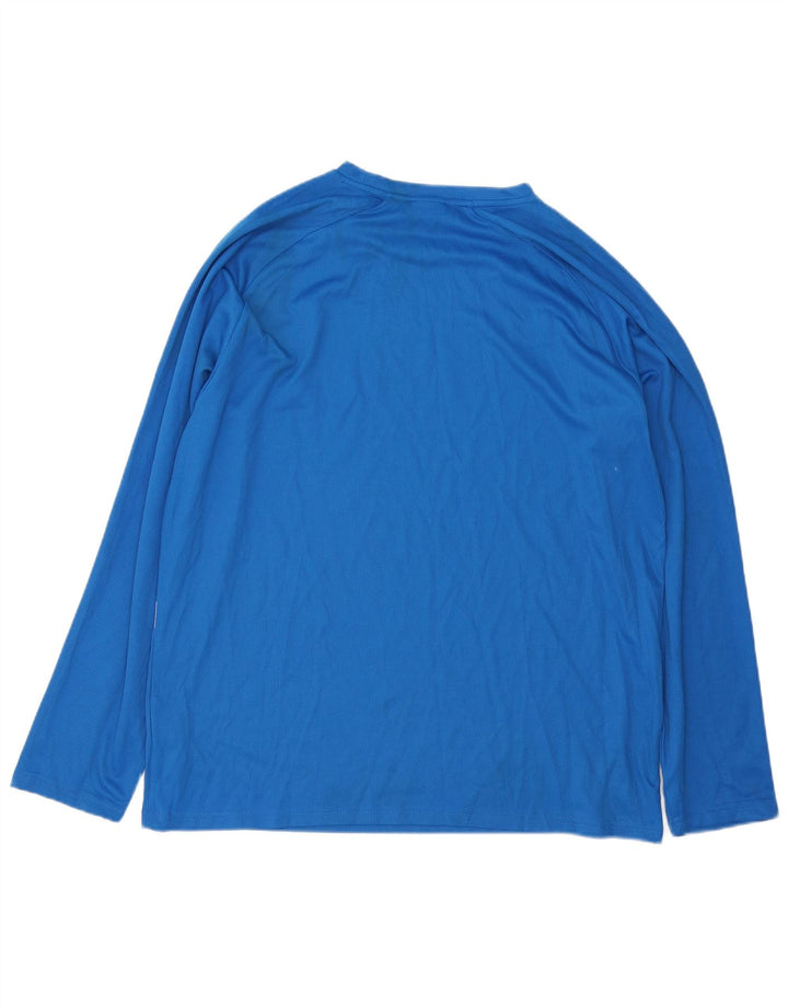 Puma Haut à manches longues pour homme en polyester à rayures bleues Large