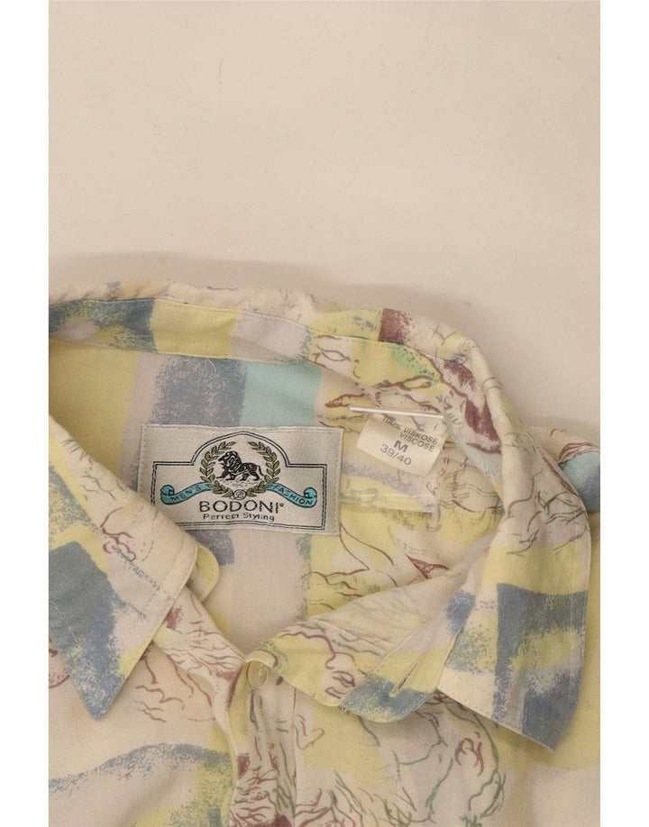 Bodoni Chemise à manches courtes pour homme Taille 39/40 Medium Multicolore Patchwork