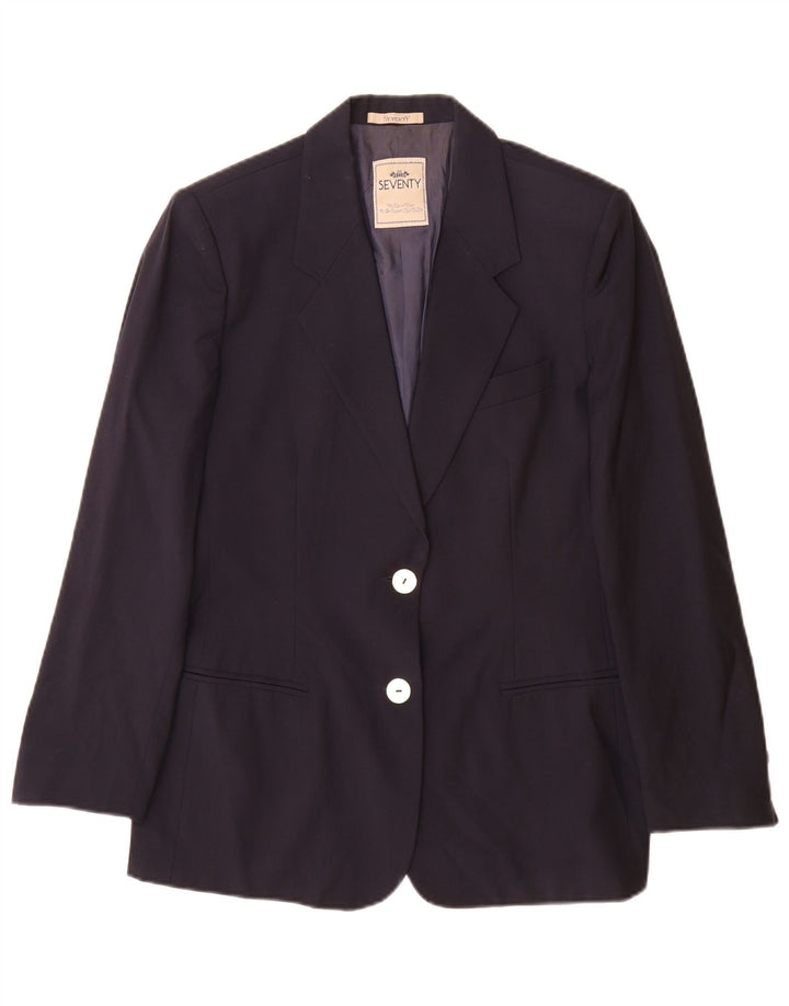 Seventy Veste Blazer 2 Boutons Femme IT 44 Bleu Marine Moyen Laine Vierge