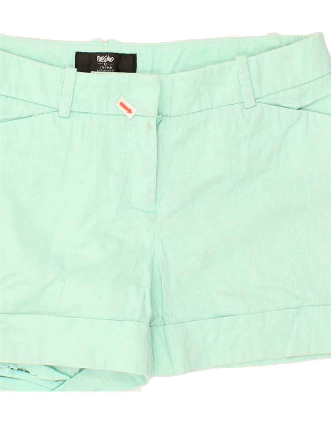 MOSSIMO Womens Stretch Chino Shorts US 2 XS W28 Turquoise Cotton Vintage Mossimo and Second-Hand Mossimo from Messina Hembry 