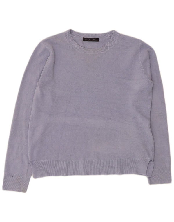 Marks & Spencer Pull col bateau pour femme UK 12 Bleu moyen Acrylique