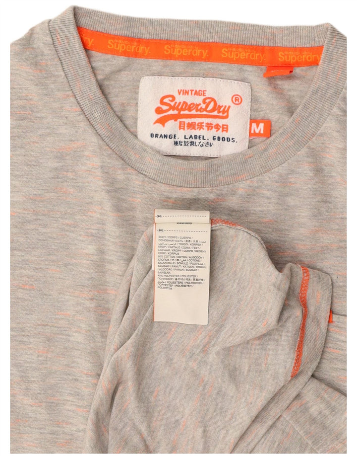 SUPERDRY T-Shirt Homme Gris Moyen Moucheté Coton
