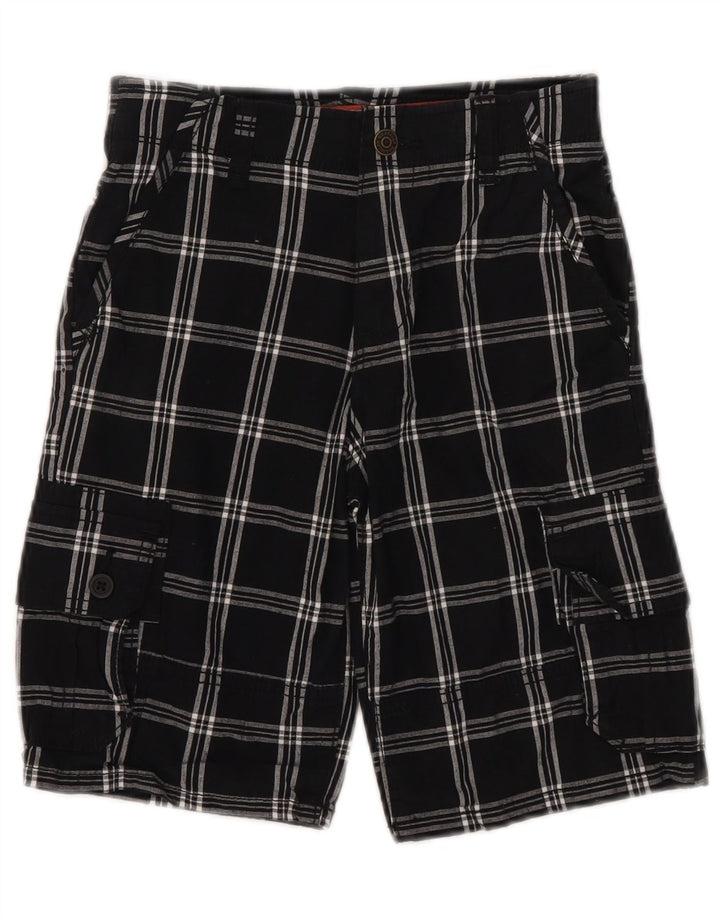 Wrangler Short Cargo Garçon 9-10 Ans W25 Coton à Carreaux Noir