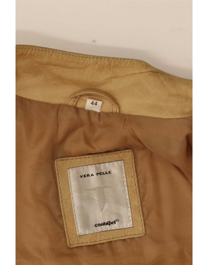 Conbipel Veste En Cuir Femme IT 44 Beige Moyen