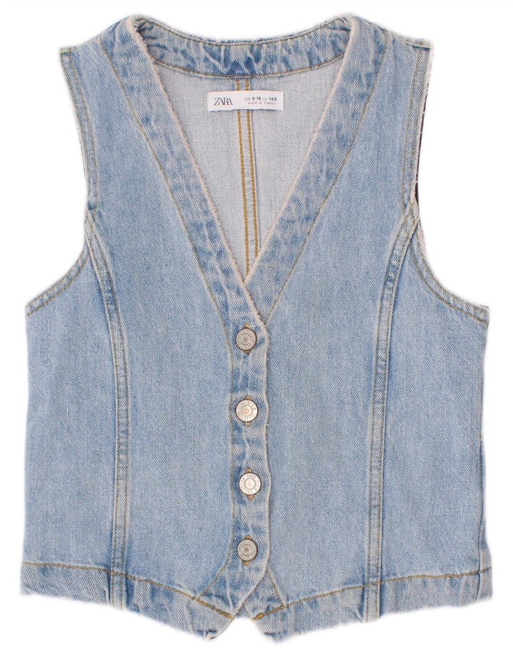 Gilet en jean fille Zara 9-10 ans bleu