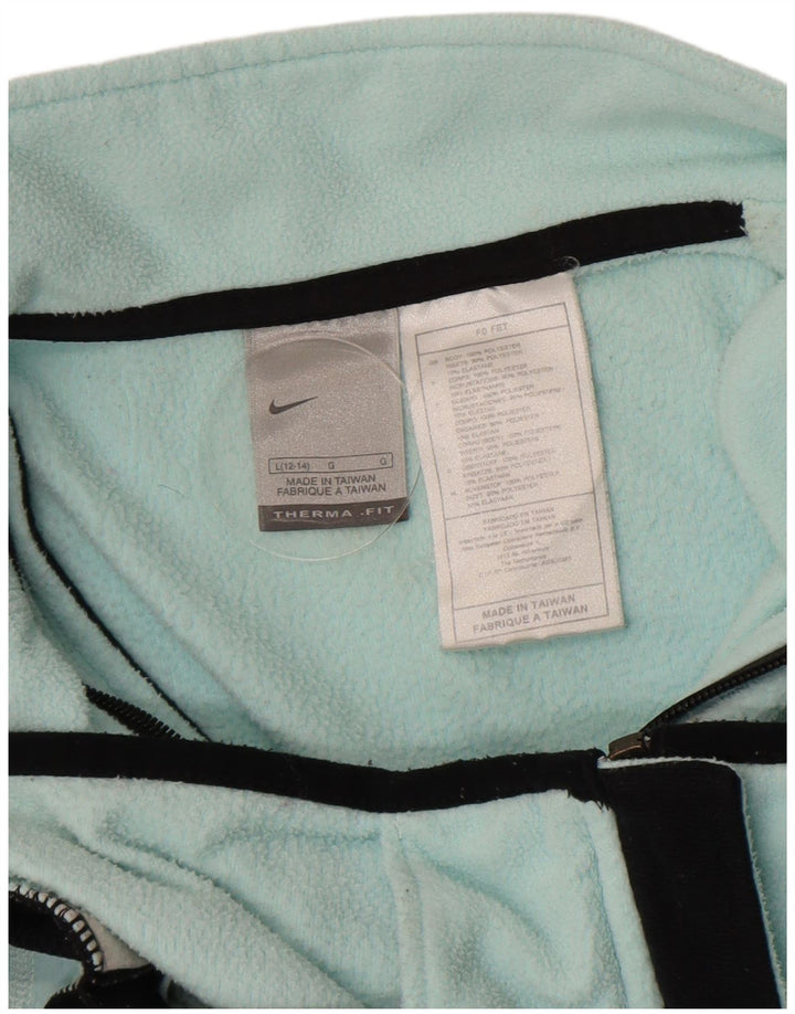 Nike Veste polaire pour femme US 12/14 Large Turquoise Polyester