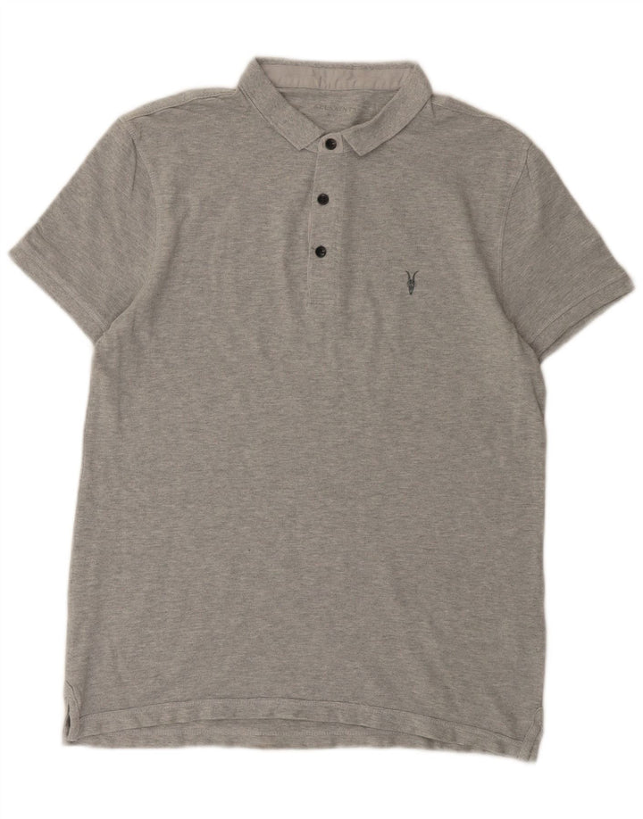 All Saints Polo Homme Gris Moyen Coton