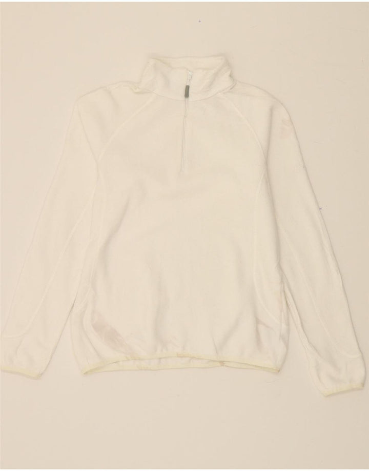BERGHAUS Pull polaire à col zippé pour femme UK 14 Large Blanc Polyester