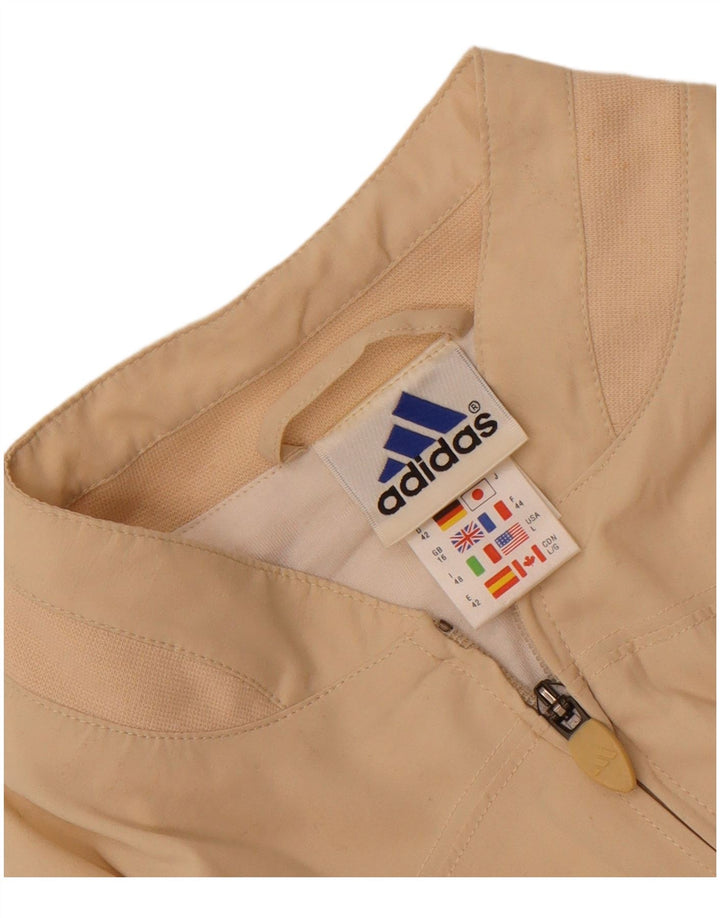 Adidas Veste bomber surdimensionnée pour femme UK 16 Large Beige Polyester