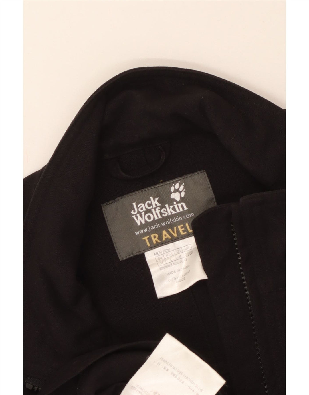 JACK WOLFSKIN Veste de Pluie Homme UK 36/38 Moyen Noir Polyamide