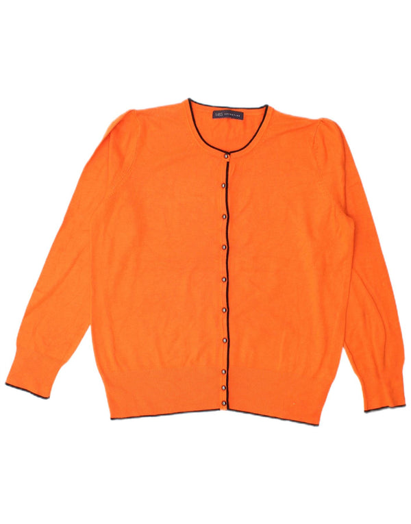 Marks & Spencer Pull Cardigan pour Femme UK 14 Grande Viscose Orange
