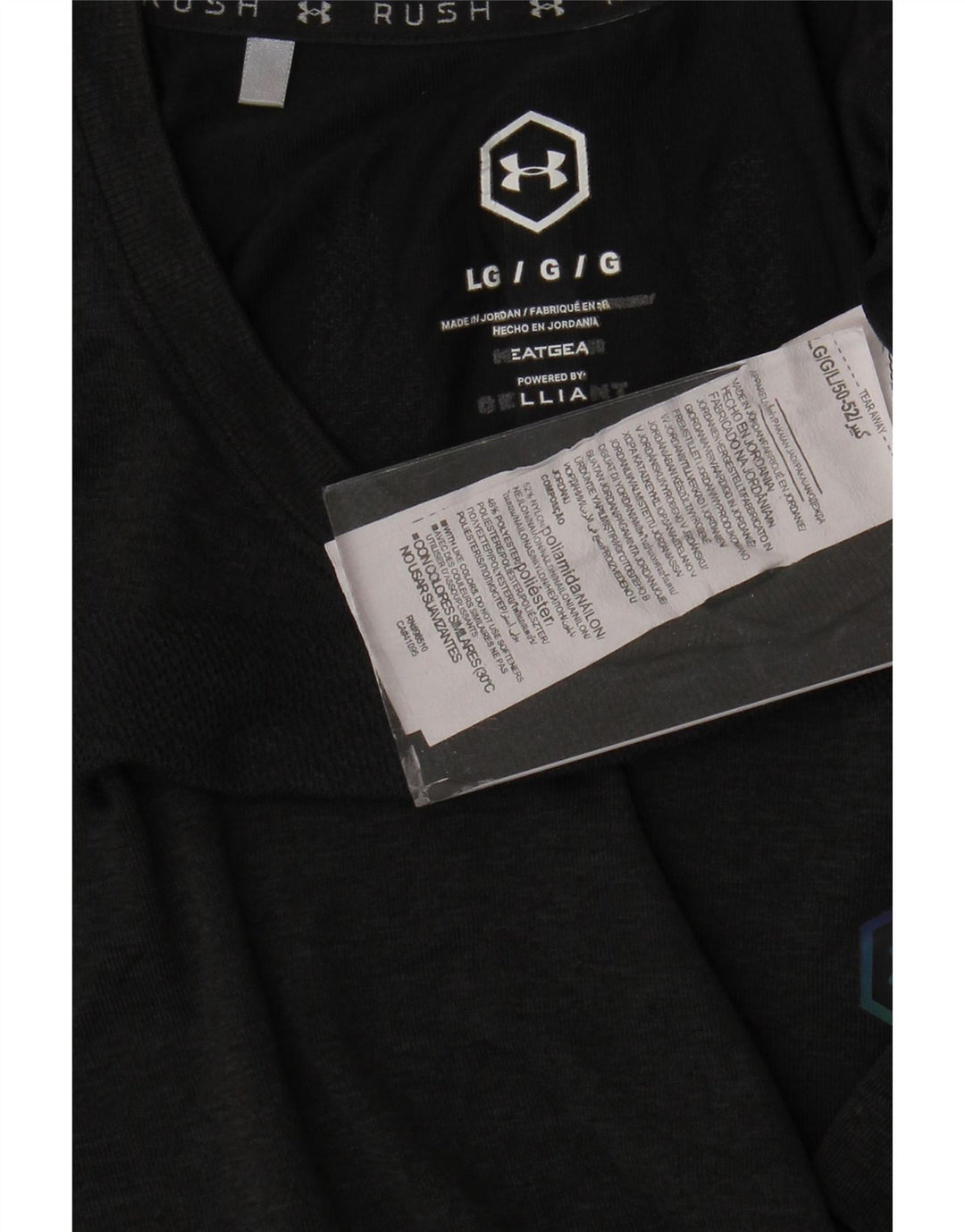 Under Armour T-Shirt Homme Haut Large Noir Nylon
