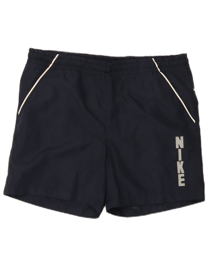 Nike Short de sport graphique pour homme Bleu marine moyen Polyester