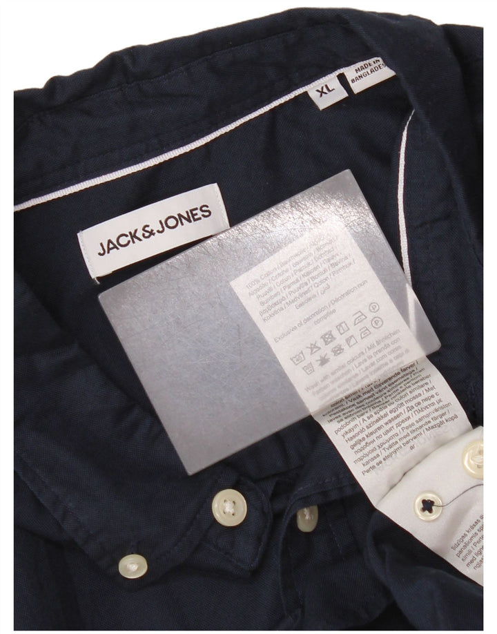 Jack & Jones Chemise Homme XL Bleu Marine Coton