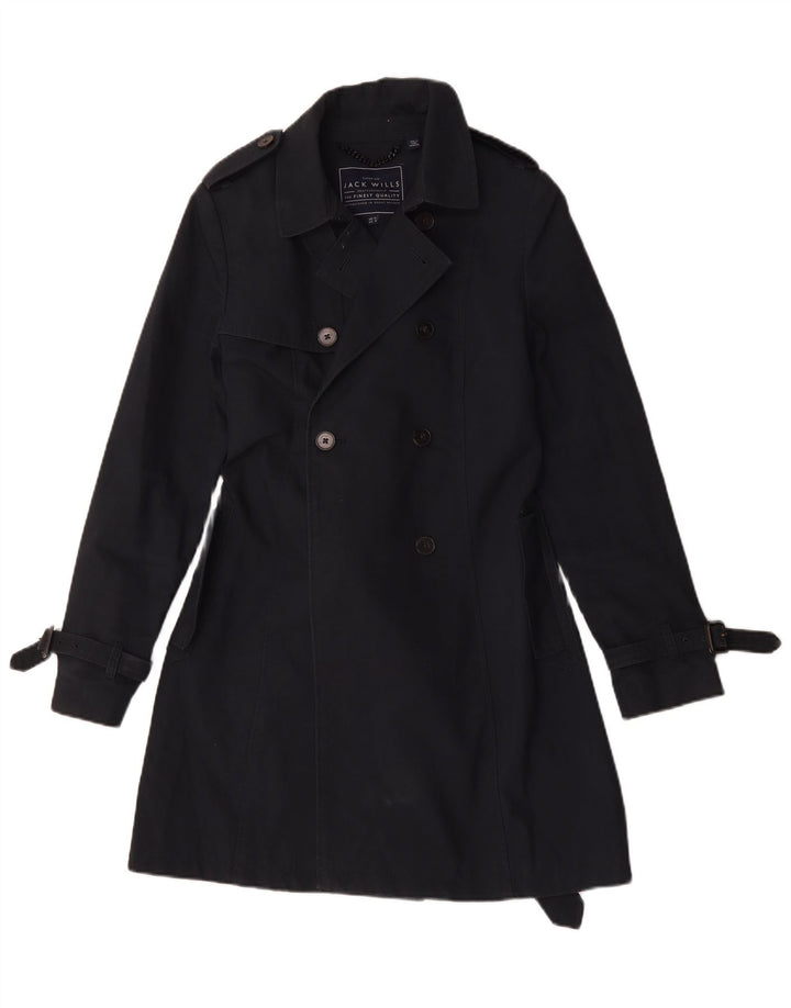 Jack Wills Trench-coat pour femme UK 12 en coton bleu marine moyen