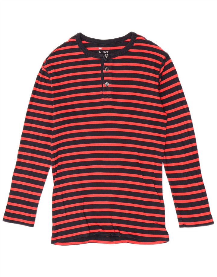 Gap Haut Homme Manches Longues XS Bleu Marine Rayé Coton