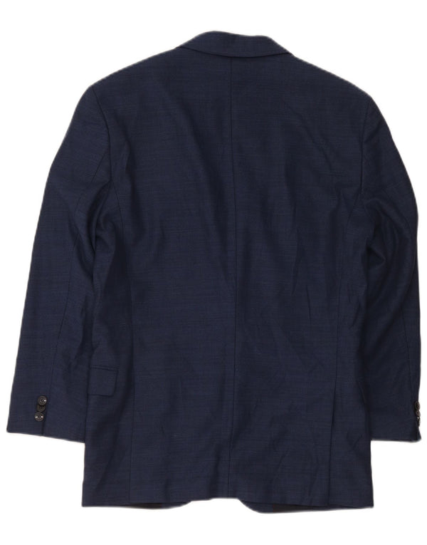 Hugo Boss Veste blazer à 2 boutons pour homme EU 46 Petite laine vierge bleu marine