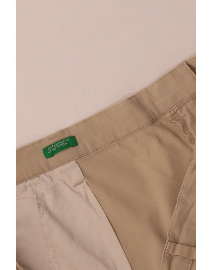 Benetton Short décontracté pour femme Large W32 Beige