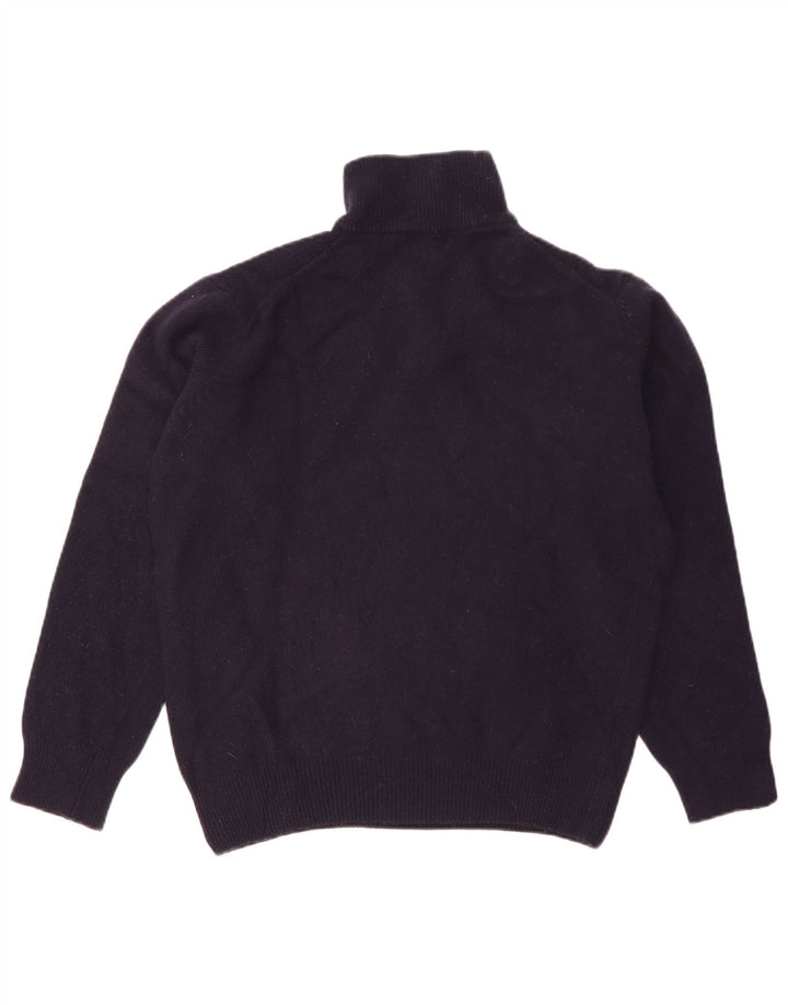 Kappa Pull col zippé pour homme en laine d'agneau bleu marine Taille L