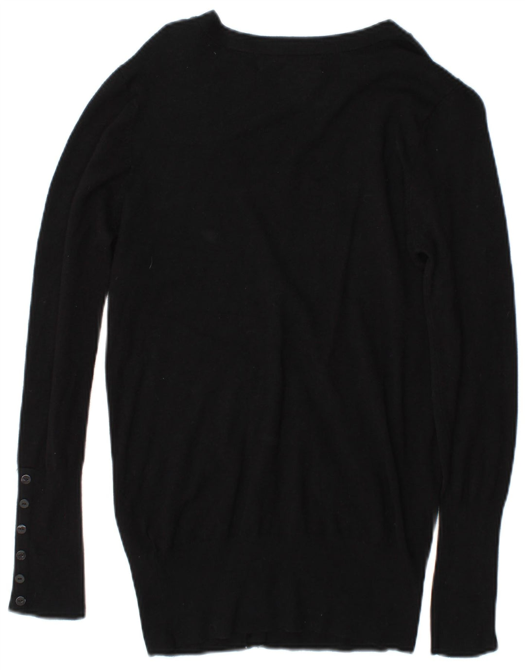 Zara Womens Cardigan Sweater UK 14 Medium Noir Rayonne