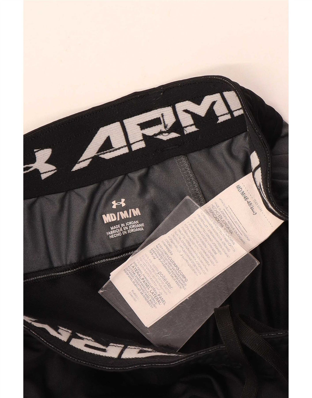 Under Armour Short de Sport Homme Noir Moyen Polyester Colorblock