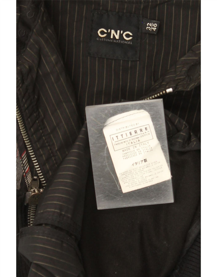 CNC COSTUME NATIONAL Veste Bomber Homme IT 36 Petit Coton Rayé Noir