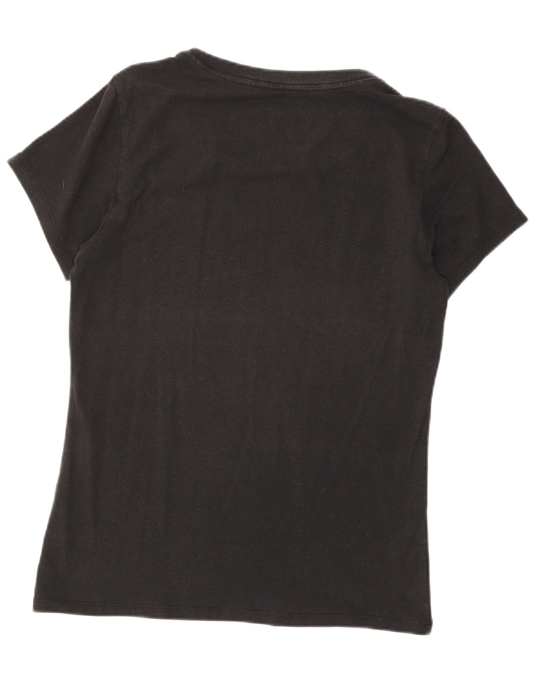 Calvin Klein T-Shirt Femme UK 12 Coton Noir Moyen