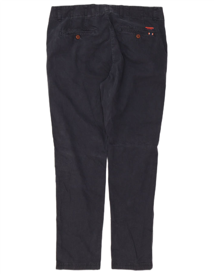 SUPERDRY Pantalon Chino Slim Homme W34 L30 Noir Coton
