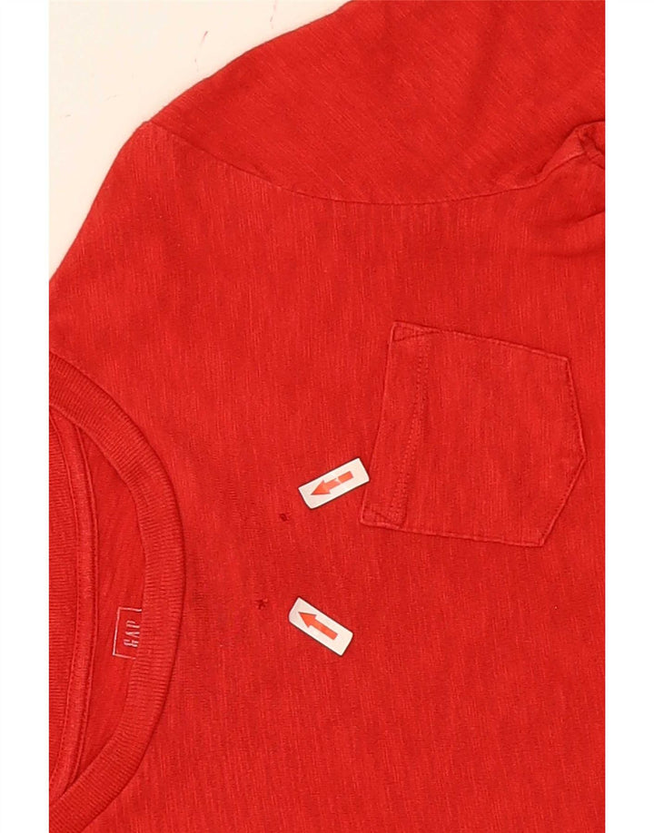 Gap Boys Graphic Top Manches Longues 9-10 ans Petit Rouge Coton