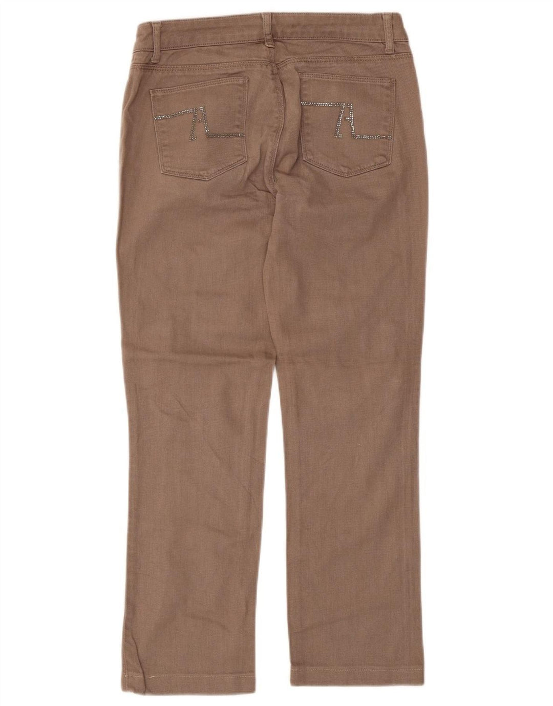 Jean droit femme ZARA EU 38 petit W28 L26 coton marron