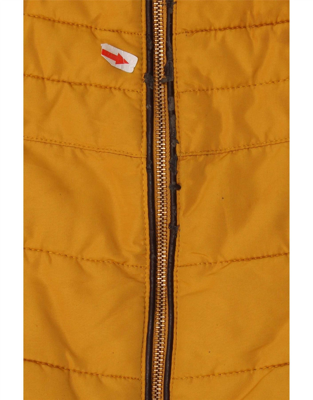 Zara Veste matelassée à capuche courte pour femme UK 10 Small Jaune Polyester