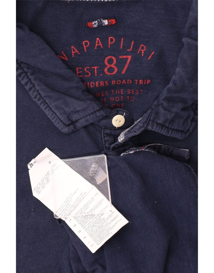 NAPAPIJRI Polo graphique homme 3XL bleu marine coton
