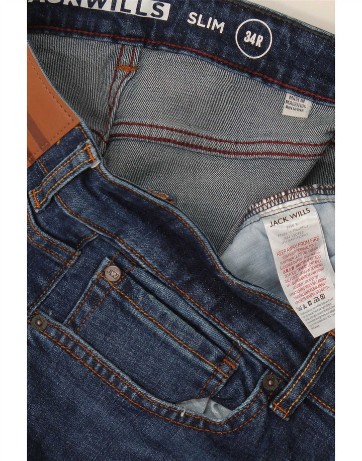 Jack Wills Jean Slim Homme W34 L31 Bleu Marine Coton