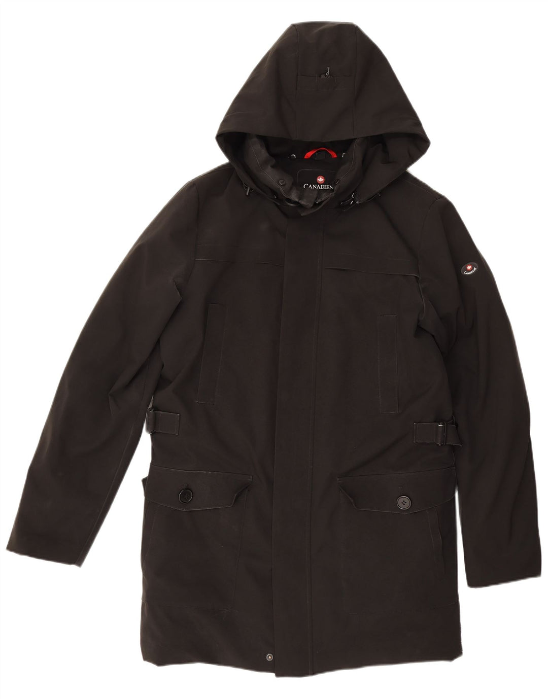 Manteau matelassé à capuche pour hommes Canadiens IT 46 petit polyester noir