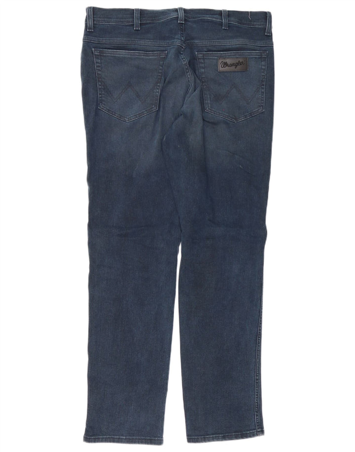 Wrangler Jean Slim Texas Homme W36 L32 Bleu Marine Coton