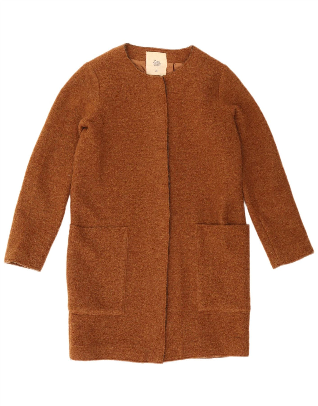 ZARA Manteau Femme UK 10 Petit Marron