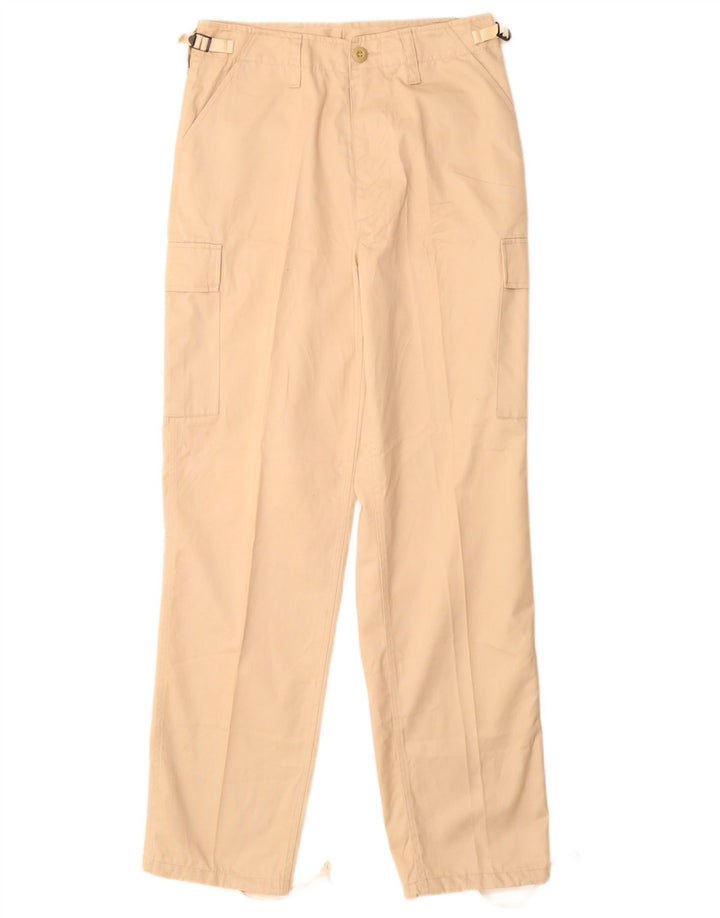 VINTAGE Pantalon cargo coupe régulière pour homme Petit W28 L31 Beige Polyester