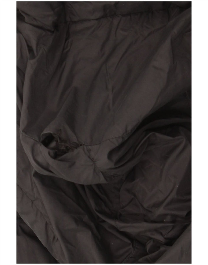 Zara Gilet rembourré surdimensionné à capuche pour femme UK 10 Small Noir Polyester