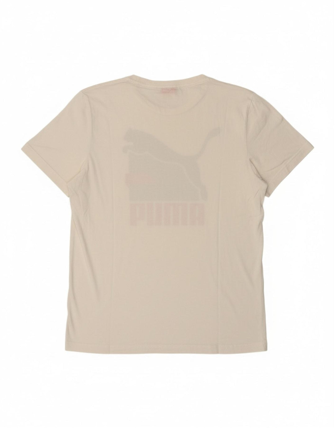 PUMA Mens Graphic T-Shirt Top Medium White Cotton