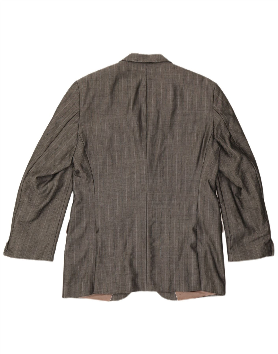 Hugo Boss Veste blazer à 2 boutons pour homme EU 48 Gris moyen en viscose à fines rayures