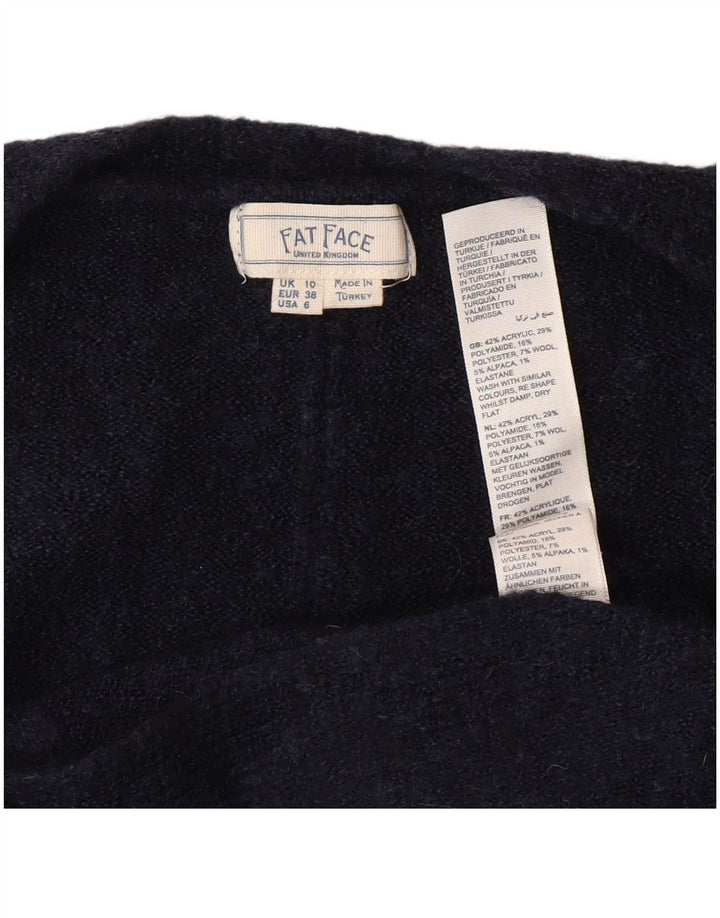 Fat Face Cardigan ouvert surdimensionné pour femme UK 10 Petit Bleu marine