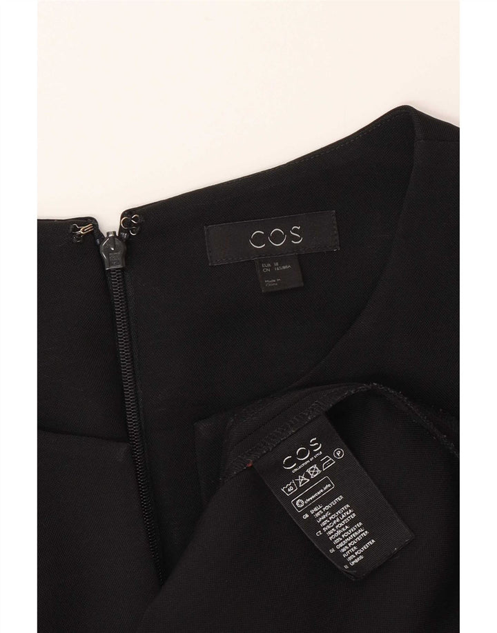 Cos Robe fourreau à manches 3/4 pour femme EU 38 Polyester noir moyen